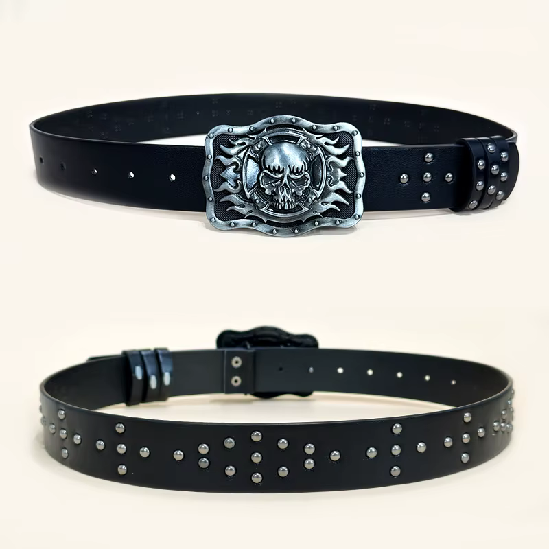 16.8 Grim Reaper – ceinture en cuir Pu pour hommes et femmes
