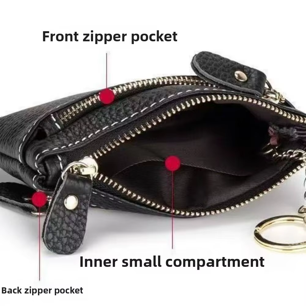 Porte-monnaie vintage mini en cuir PU avec plusieurs emplacements pour cartes