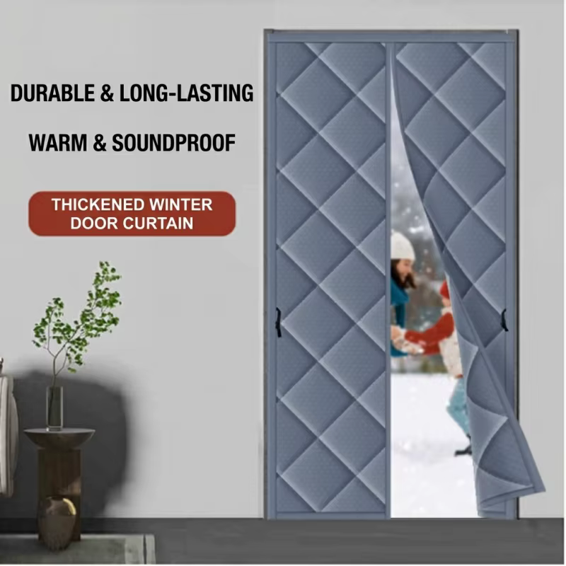 Rideaux de porte chauds et épais en coton auto-absorbant pour la maison, rideaux de séparation d'isolation thermique, rideaux froids d'hiver