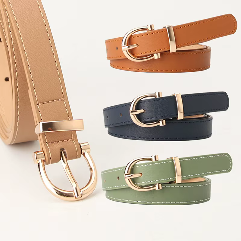 Sangle de ceinture en cuir pour femme