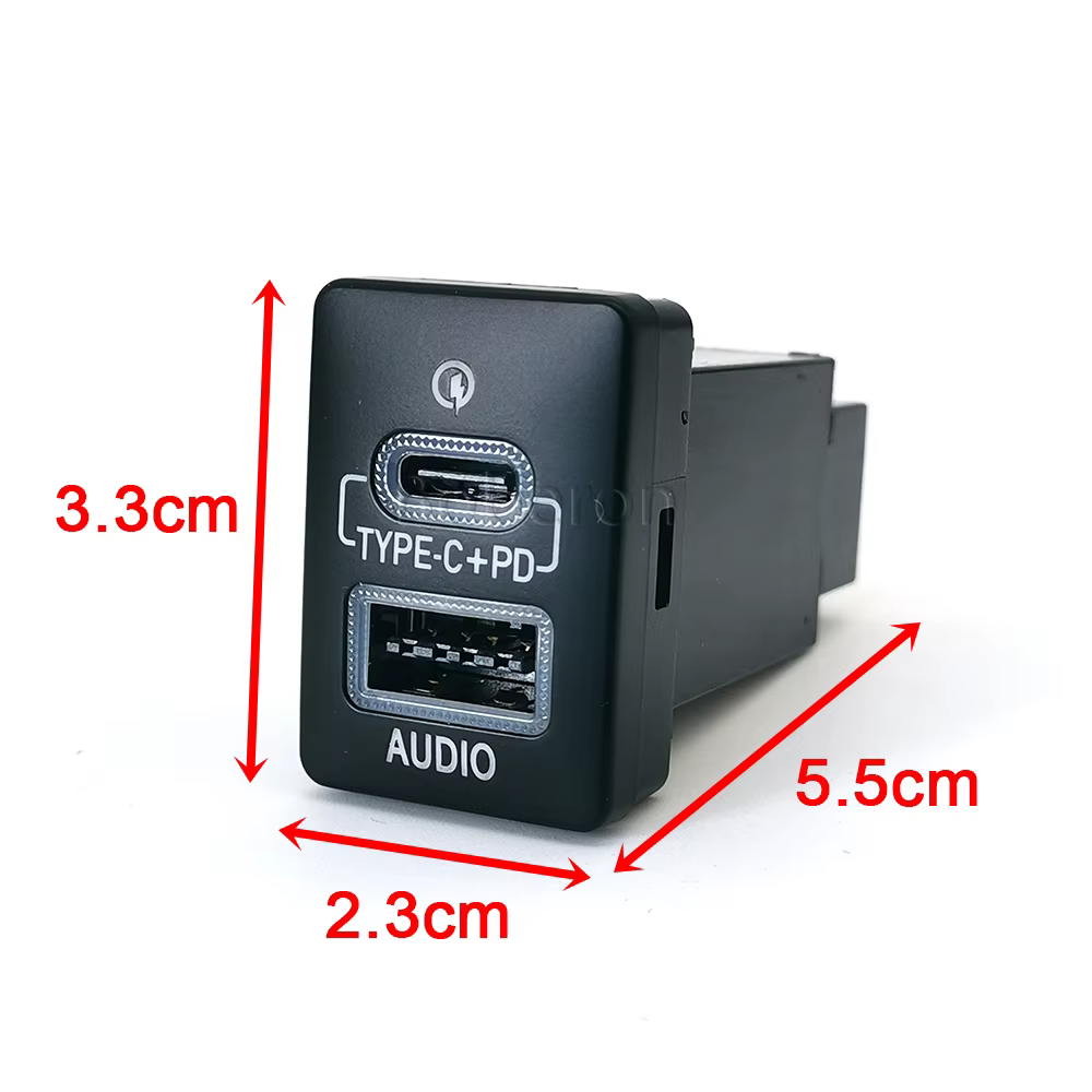 Adaptateur d'entrée de chargeur rapide de prise Audio de Port USB de voiture pour Toyota Camry 50 Prius Corolla Land Cruiser PRADO RAV4 Auris 2007-2018