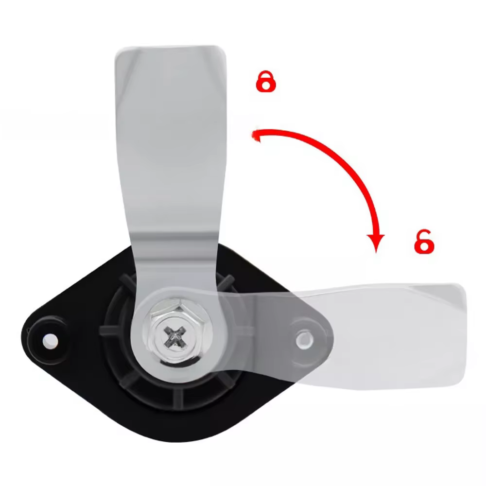Serrure à poignée en T pour caravane avec 2 clés, serrure de porte de cabine de camping-car, serrure à compression, serrure de porte plate pour bagages, pour caravane et camping-car