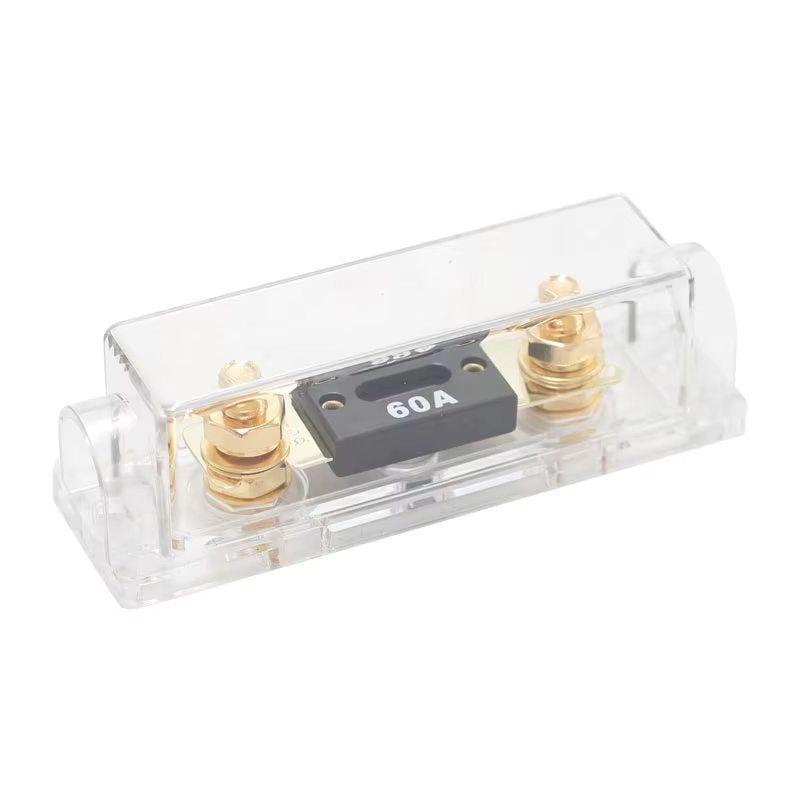 ANL – porte-fusible Audio de voiture en ligne 12V, avec Base transparente et couvercle pour système vidéo de camion automobile