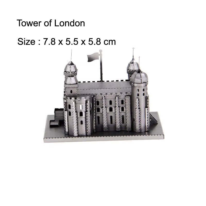 Puzzle 3D en métal de la tour de Londres, modèle Tokyo Skytree, modèle de puzzle découpé au laser pour adultes, jouets éducatifs, décoration de bureau