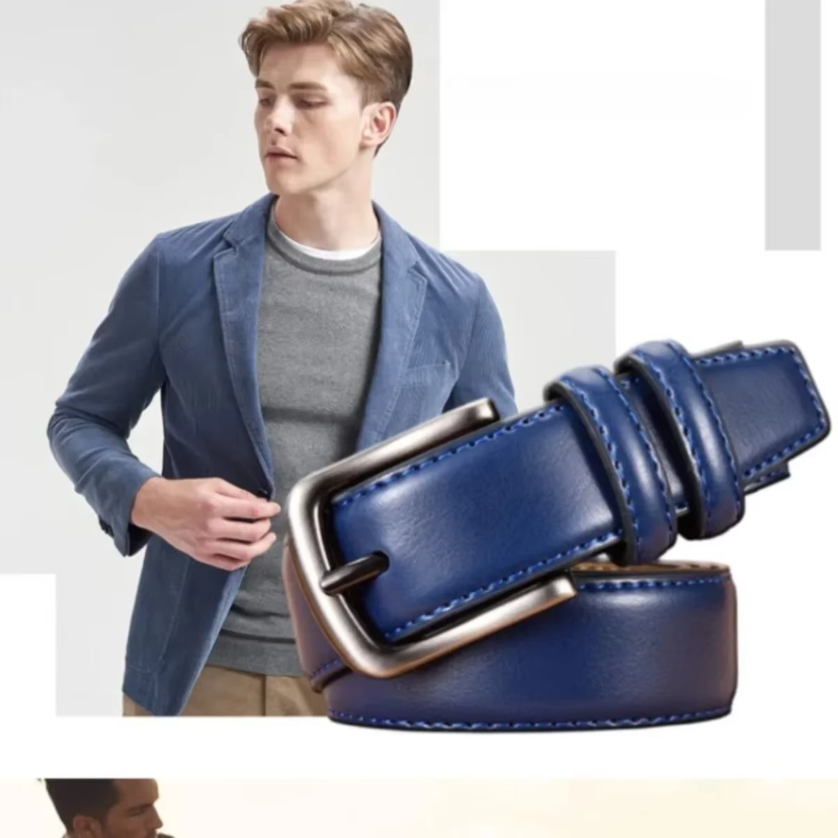 Cuir de Piedmont pour hommes, 1 pièce, à la mode, de haute qualité Affaires. Ceinture décontractée à boucle