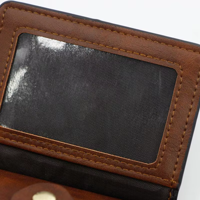 Petit portefeuille de luxe en cuir pour hommes et femmes
