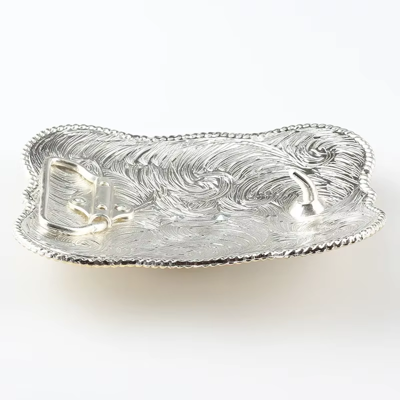 Boucle de ceinture cheval doré pour homme