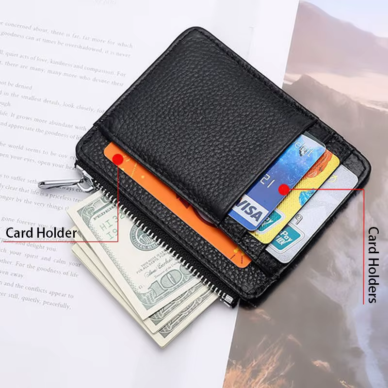 Portefeuilles fins pour hommes en cuir PU