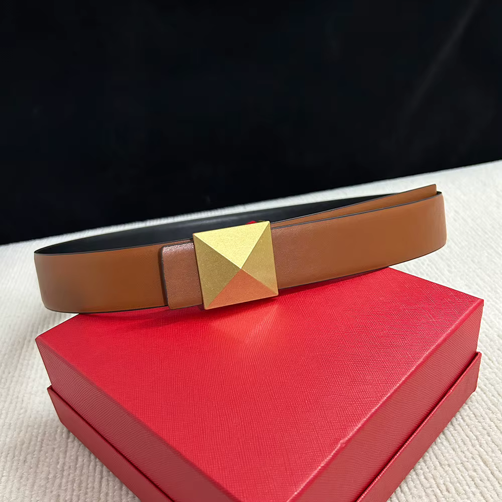 2024 Nouveau large 4CM marque de luxe célèbre ceinture Designer mode réversible femmes