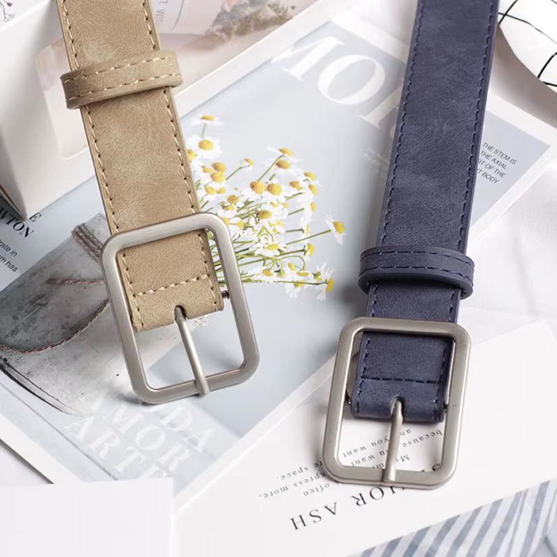 Ceinture en cuir Pu zèbre pour filles