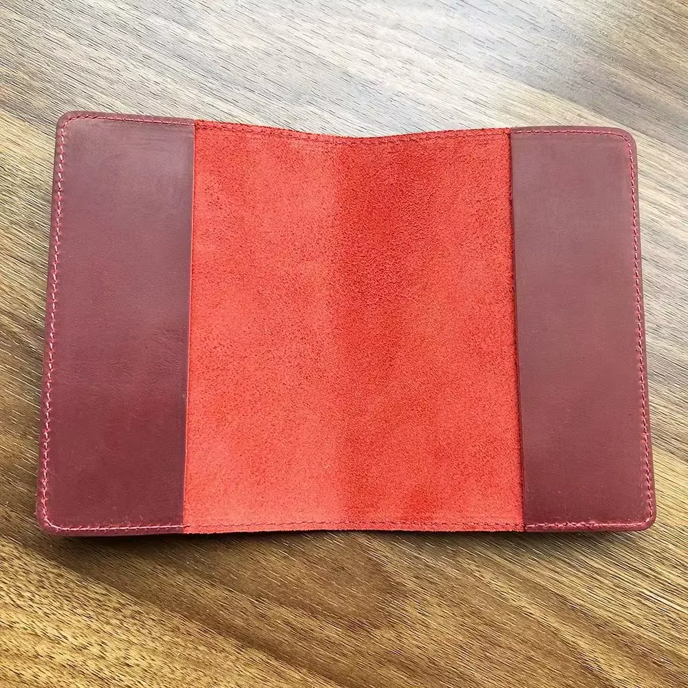 Protege Passeport Francais en Cuir Véritable - pochette