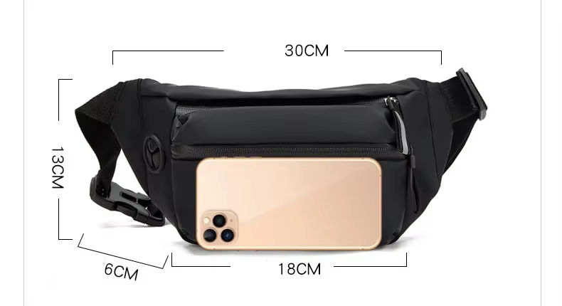 Sac de ceinture étanche pour hommes