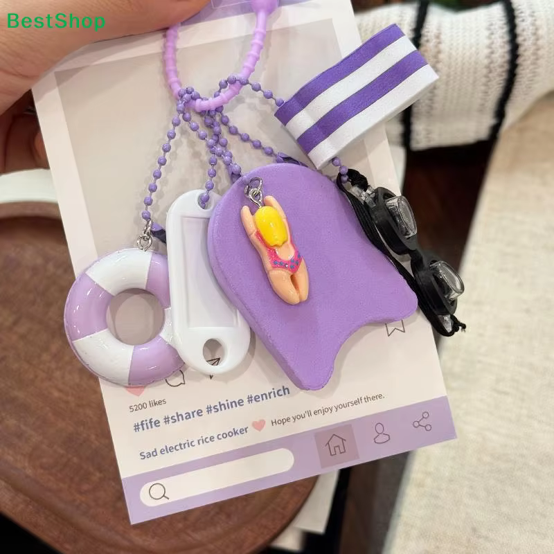 ✔ Porte-clés flottant, porte-clés violet flottant sur l'eau, porte-clés pour bateau, pour la pêche, la voile, le surf, la natation, les sports nautiques