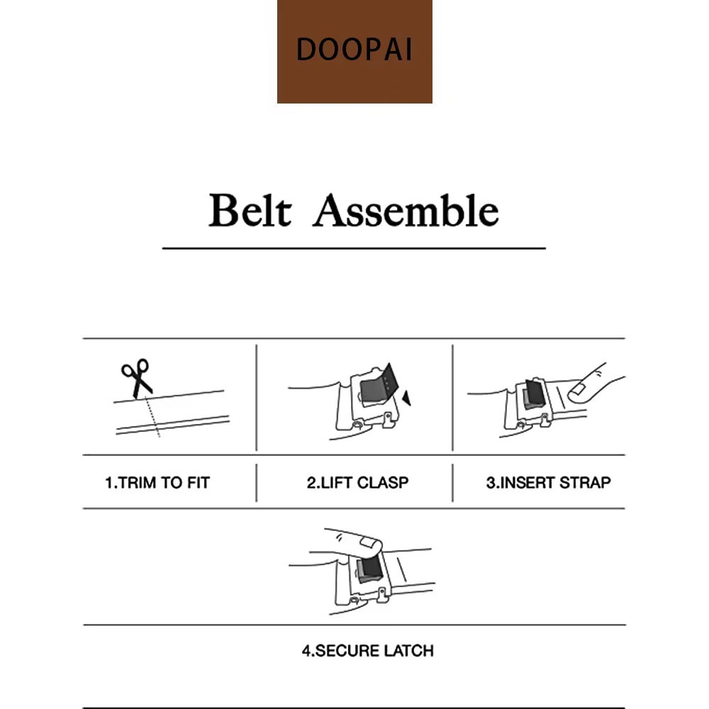 Ceinture de grande taille sans boucle pour boucle automatique