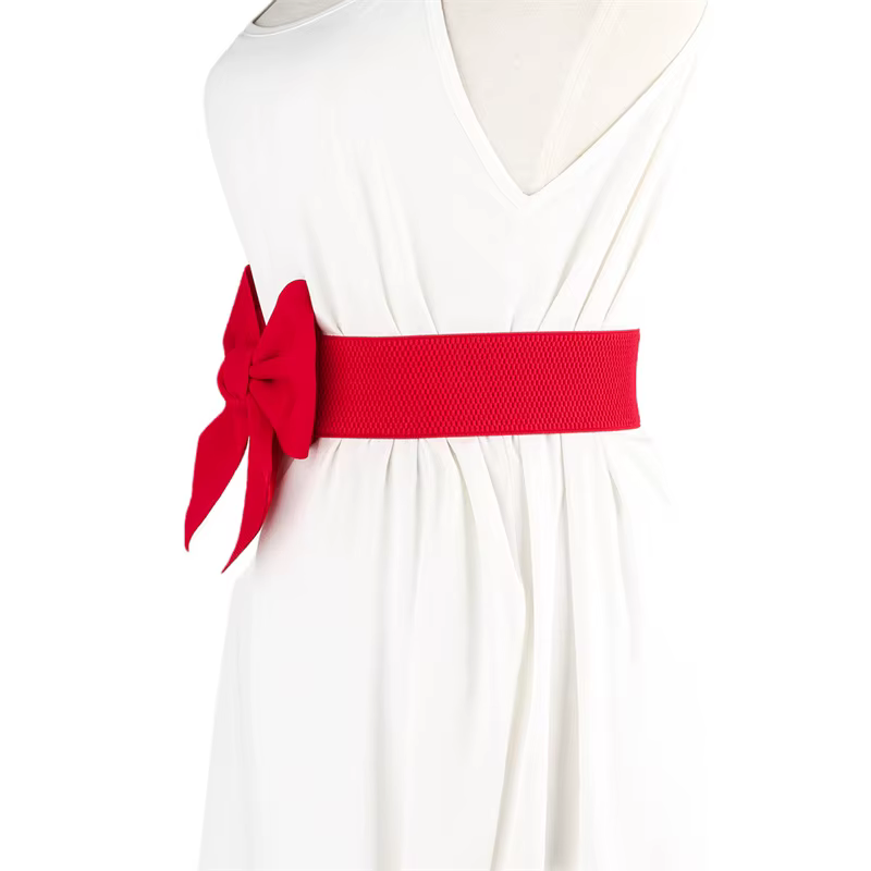 Ceinture à gros nœud élastique pour femme