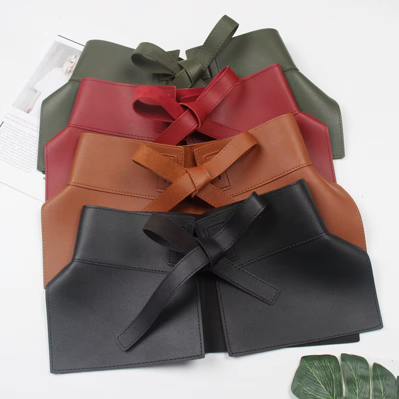 Ceinture large à lacets pour femmes