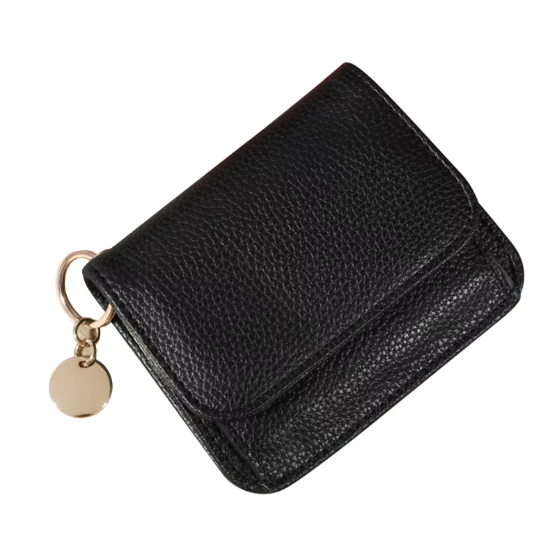 Portefeuille court pliable pour femmes, portefeuille en cuir Pu de qualité, porte-monnaie court Simple, porte-cartes de couleur unie, mignon, pour femmes