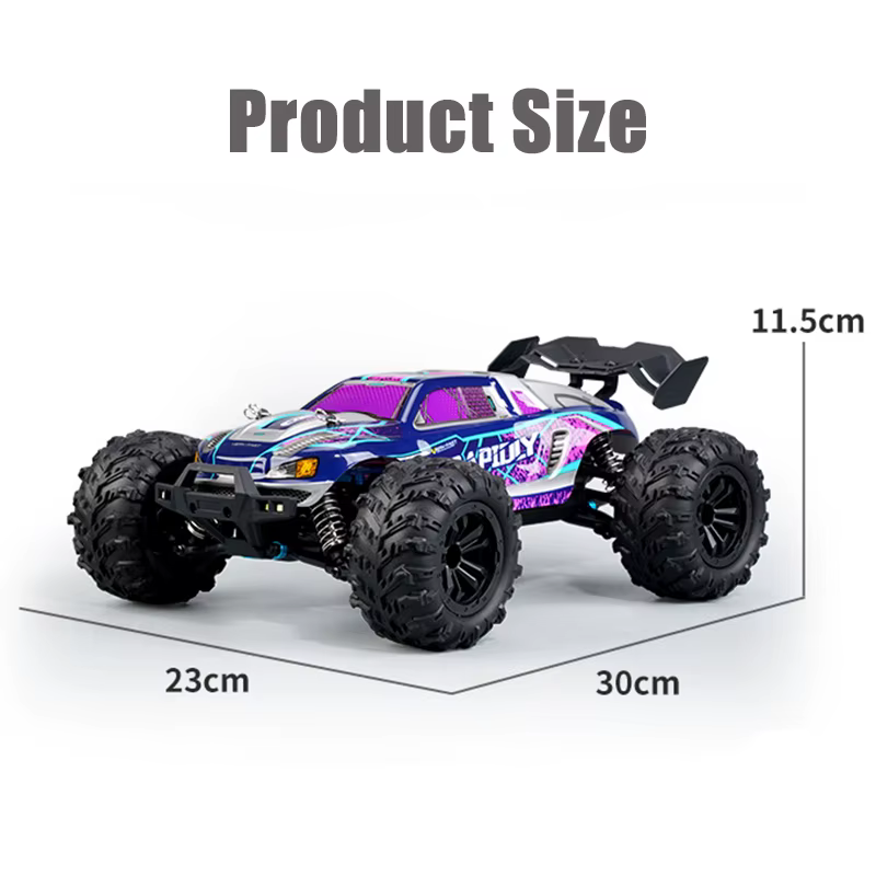 Voiture RC pour adultes 16102, 50 km/h, haute vitesse, 4x4, tout-terrain, camion télécommandé, 2,4 G, véhicule électrique tout-terrain, jouet, cadeau, 1:16