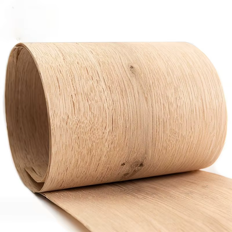 Placage en bois de chêne blanc noué naturel Vintage de 0.5mm d'épaisseur pour panneaux de haut-parleurs revêtements muraux conception de meubles et d'armoires