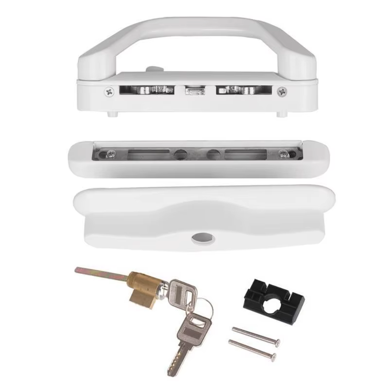 Ensemble de poignées de porte coulissante de Patio, pour porte en verre de balcon, serrure à clé simple face, remplacement complet, matériel Durable et durable