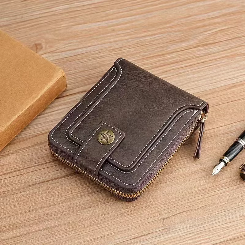 Portefeuille Vintage en cuir PU pour hommes