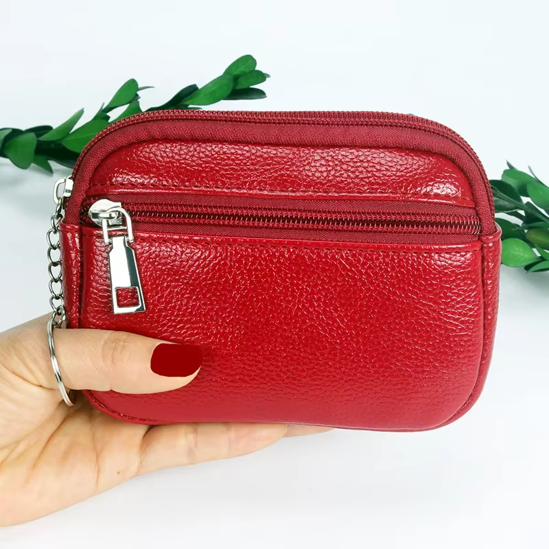 Femmes Mini portefeuille en cuir PU femme sac à main porte-carte porte-monnaie portefeuilles courts petit sac