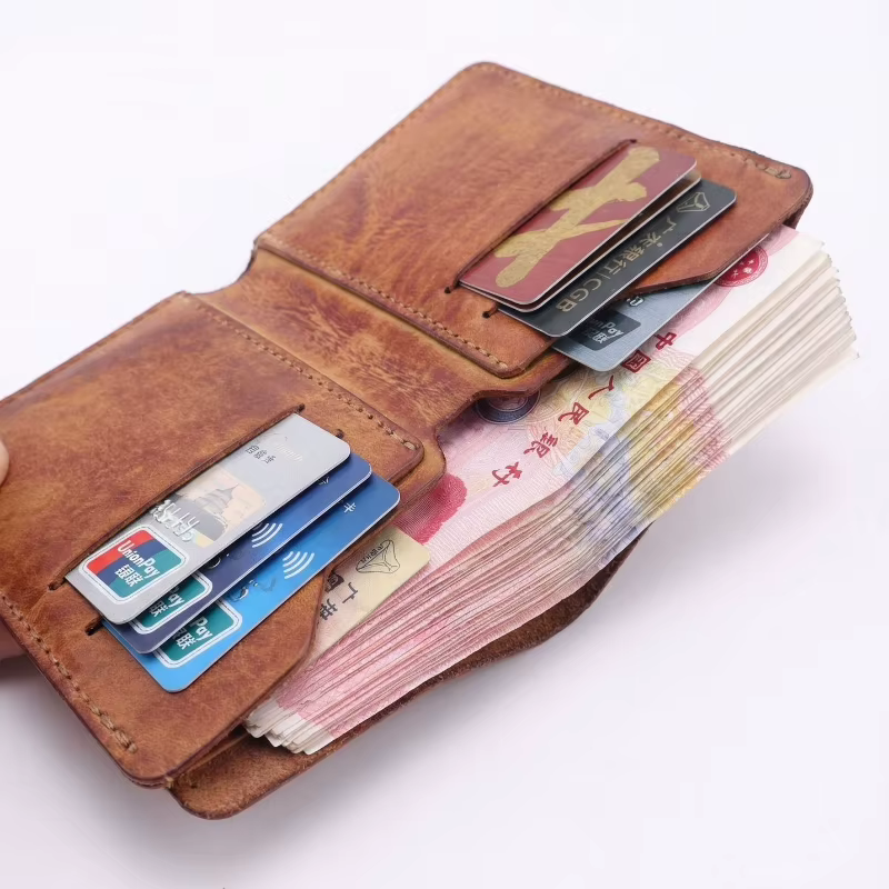 Portefeuille porte-cartes en cuir véritable EDC 2026