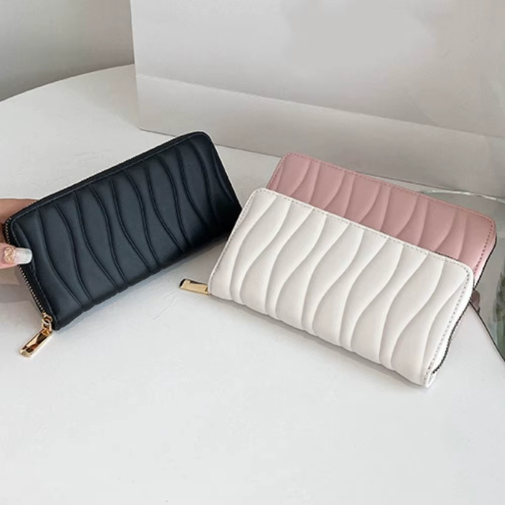 Femmes Long portefeuille mode porte-monnaie sac à main fermeture éclair polyvalent grande capacité