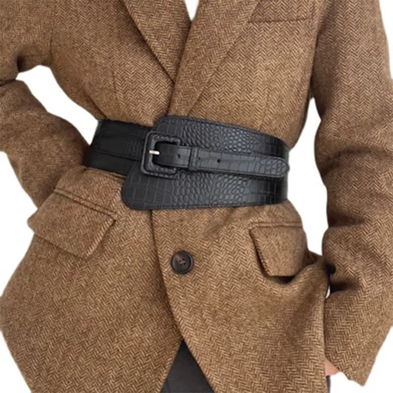 Ceinture élastique extra-large de style européen et américain pour femmes