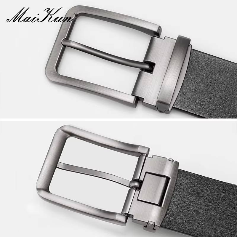 Maikun – ceinture en cuir véritable pour hommes