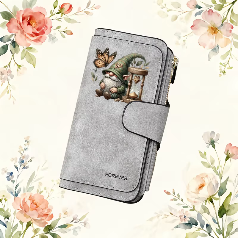 Portefeuille long pour femme à motif nain