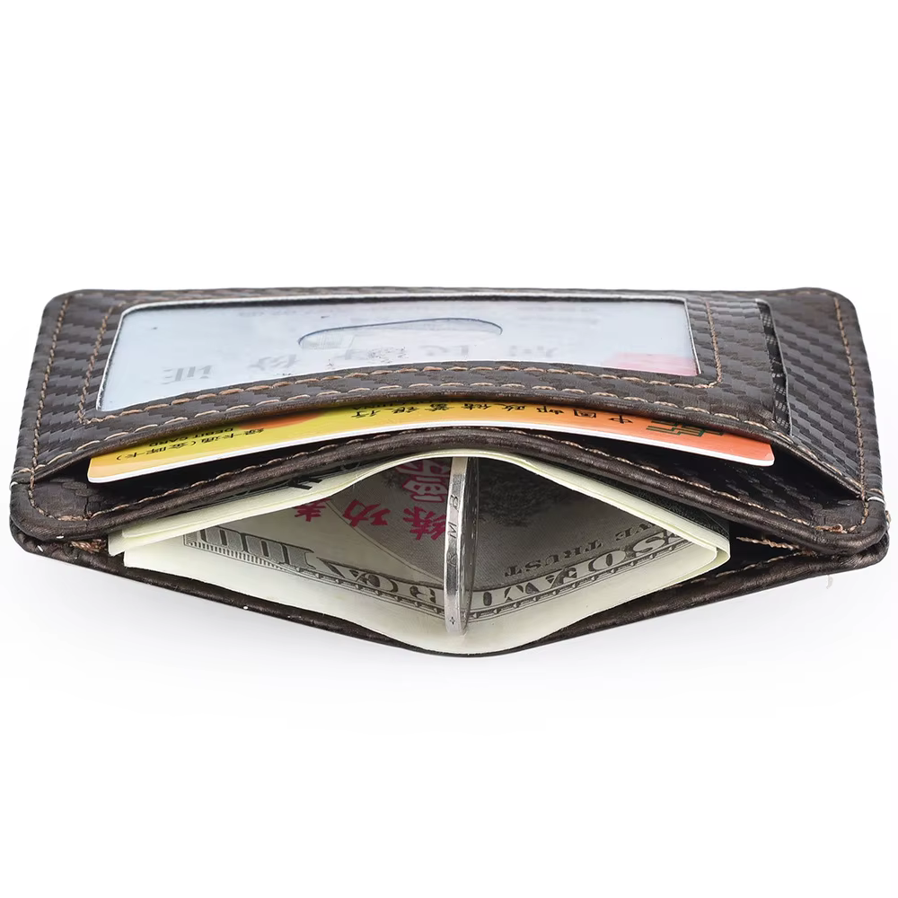 Portefeuilles de poche avant minimalistes minces pour hommes