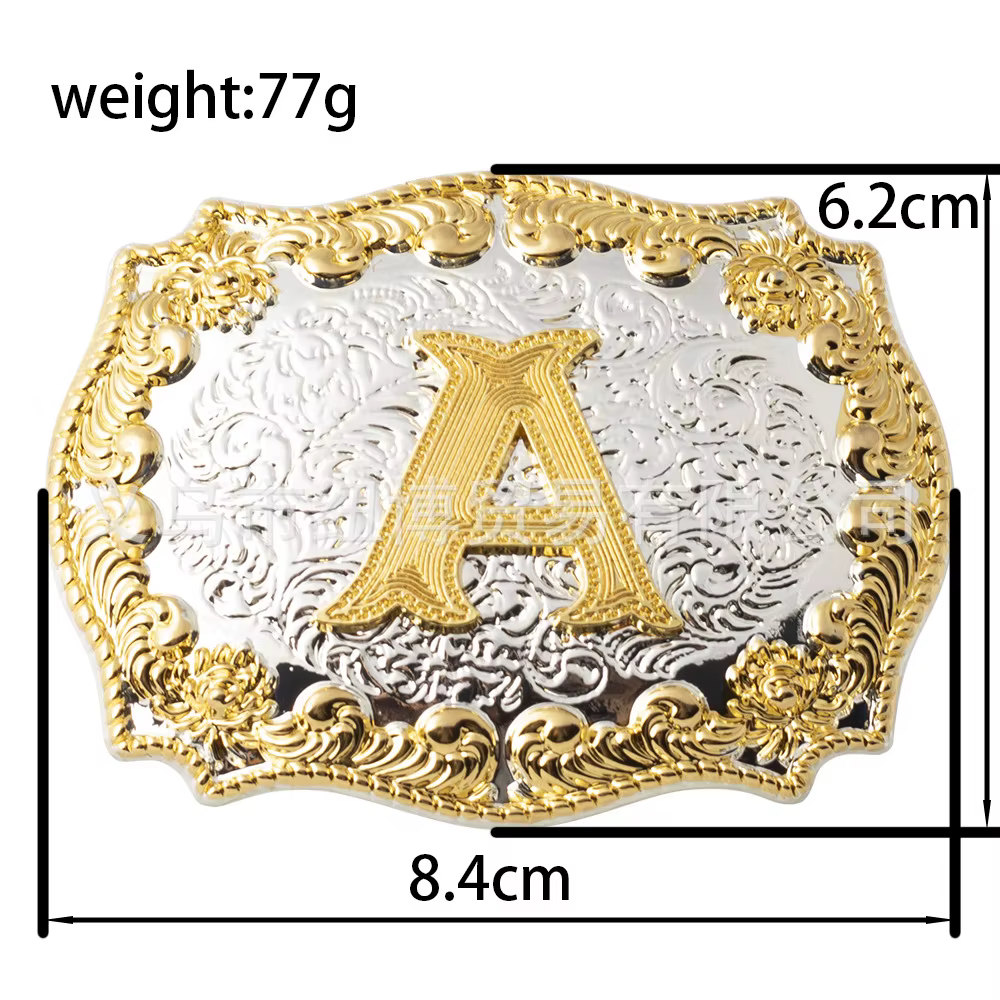 Ceinture avec Lettres Sculptées Dorées