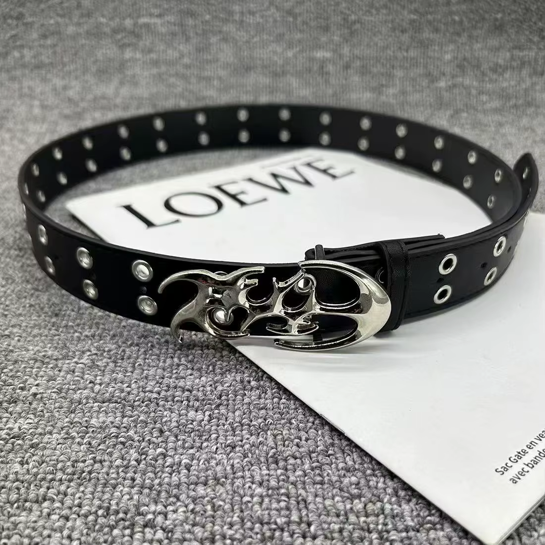 Ceinture Punk en cuir PU ajouré Y2K pour hommes et femmes
