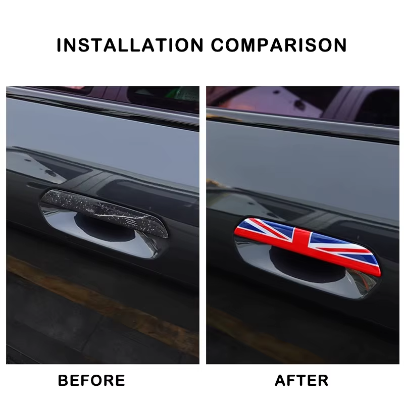 Couverture de panneau de poignée de porte extérieure de voiture, autocollants décoratifs pour Mini Countryman JCW U25 J01 EV J05
