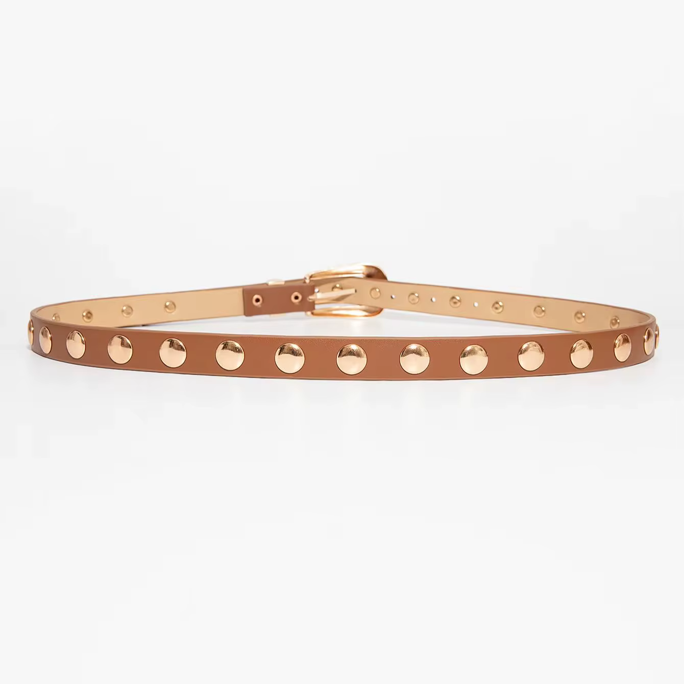Ceinture marron vintage de style occidental pour femme