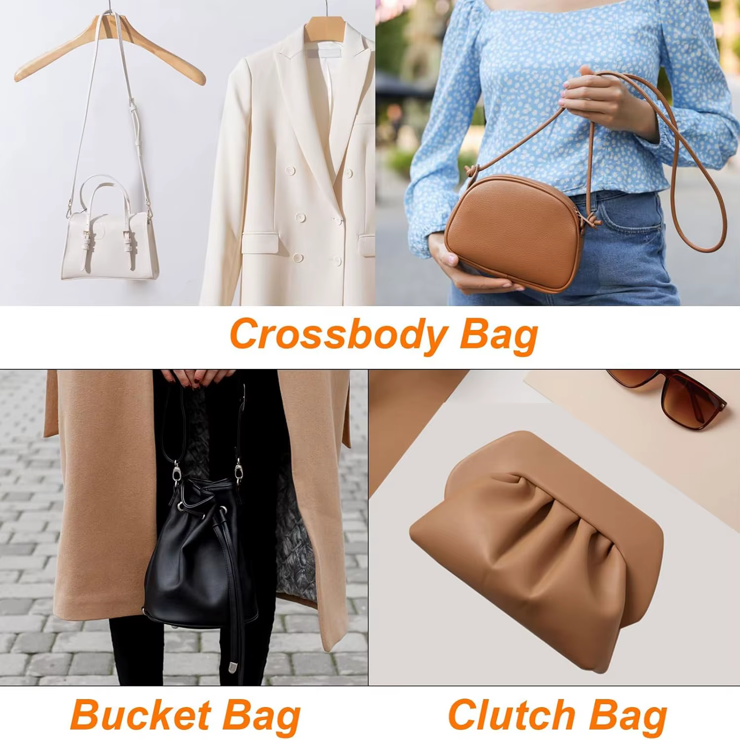1 pièces longue bandoulière en cuir sac