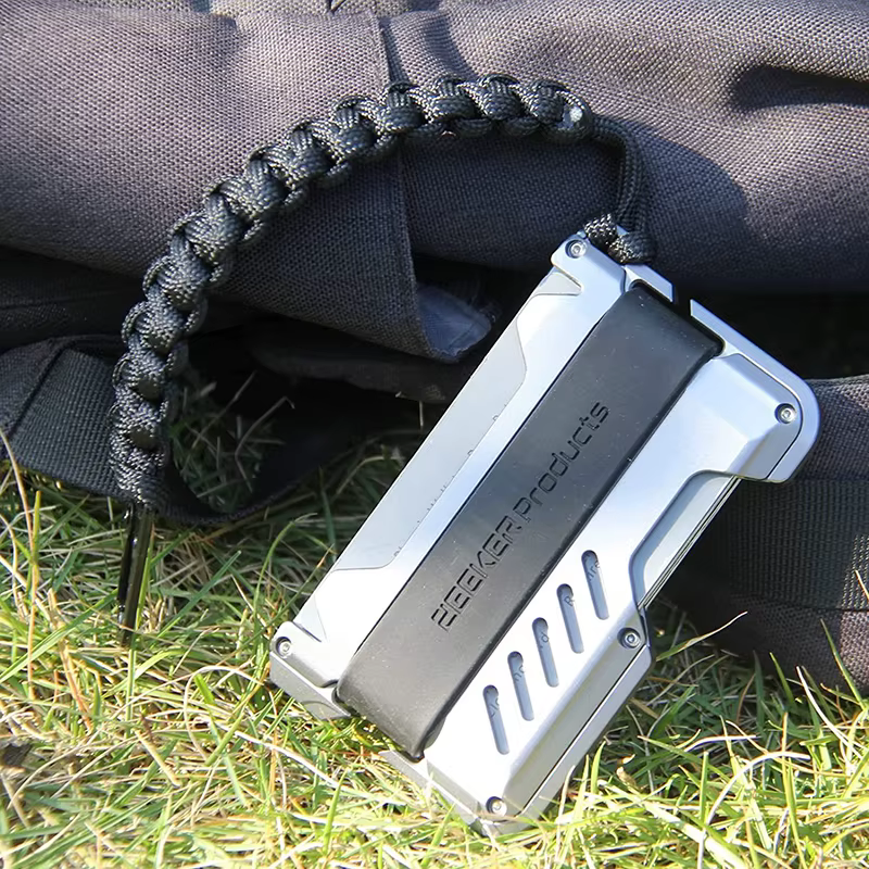 Zeeker portefeuille minimaliste pour hommes RFID blindé clip métallique ultra-mince