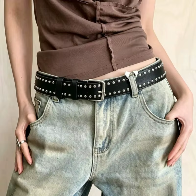 Ceinture Punk cloutée pour femmes et hommes