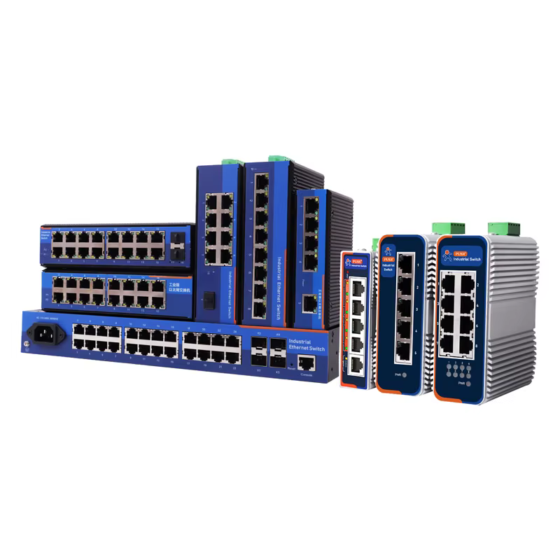 Commutateur PoE Gigabit PUSR 5/8/16/24 ports avec SFP Uplink, protection IP40, Plug-and-Play, RJ45 Ethernet, Commutateur PoE industriel ISF1005P