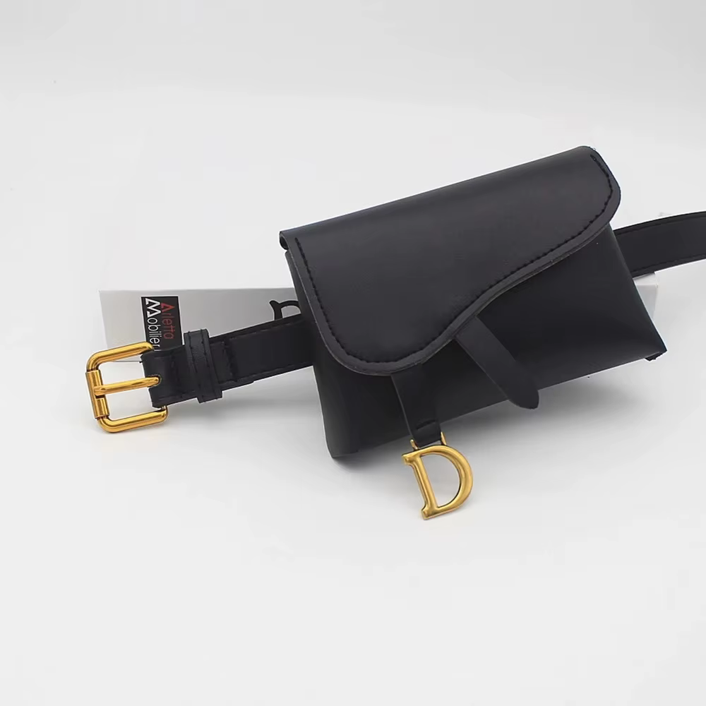 Femmes Fanny taille sac Pack ceinture pochette ventre PU cuir pour banane dame kangourou Bum hanche côté Sachet