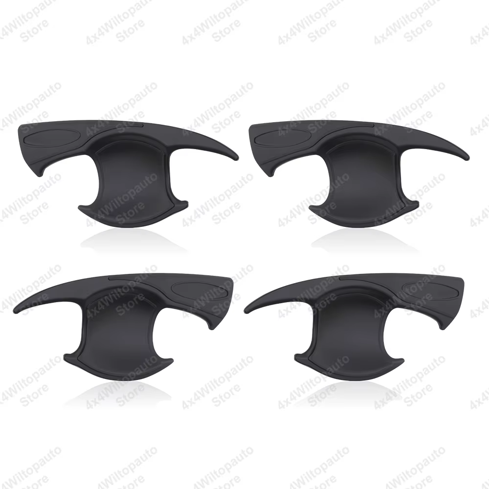 Couvre-poignée de porte noir mat, garniture de protection pour Toyota Hilux Revo 2015-2023, ABS, lot de 1