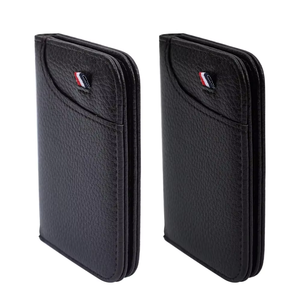 Portefeuille en cuir PU souple super fin pour hommes