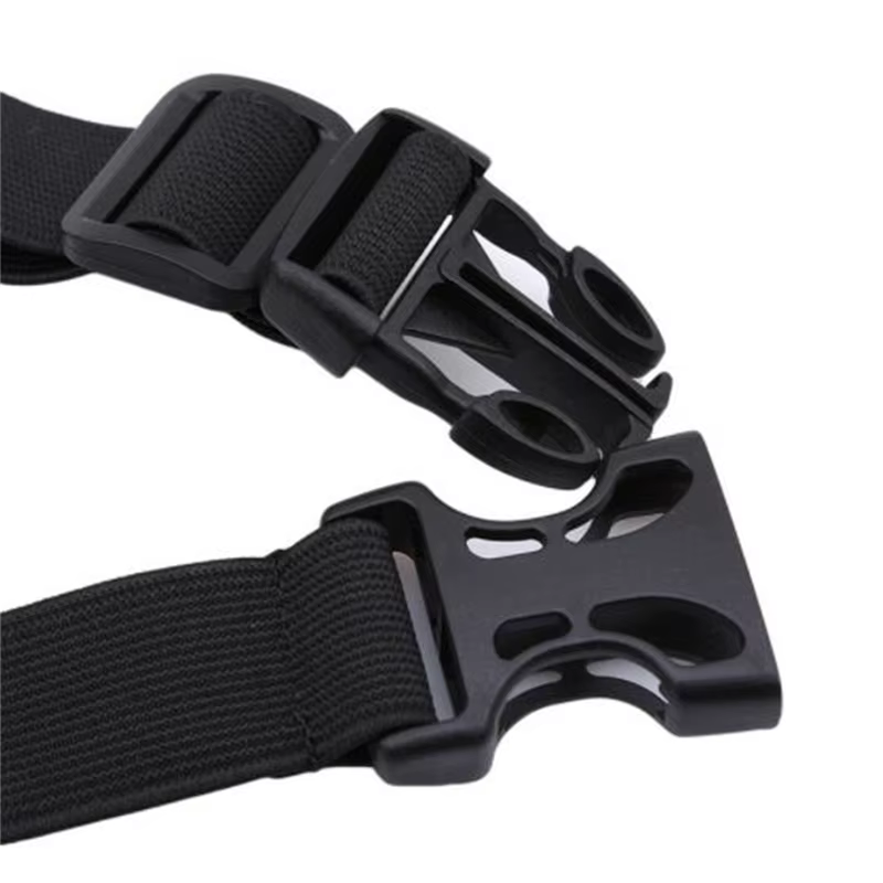 Ceinture de Compétition Sportive avec Anneau en Caoutchouc Numéroté pour Triathlon et Course à Pied – Noire