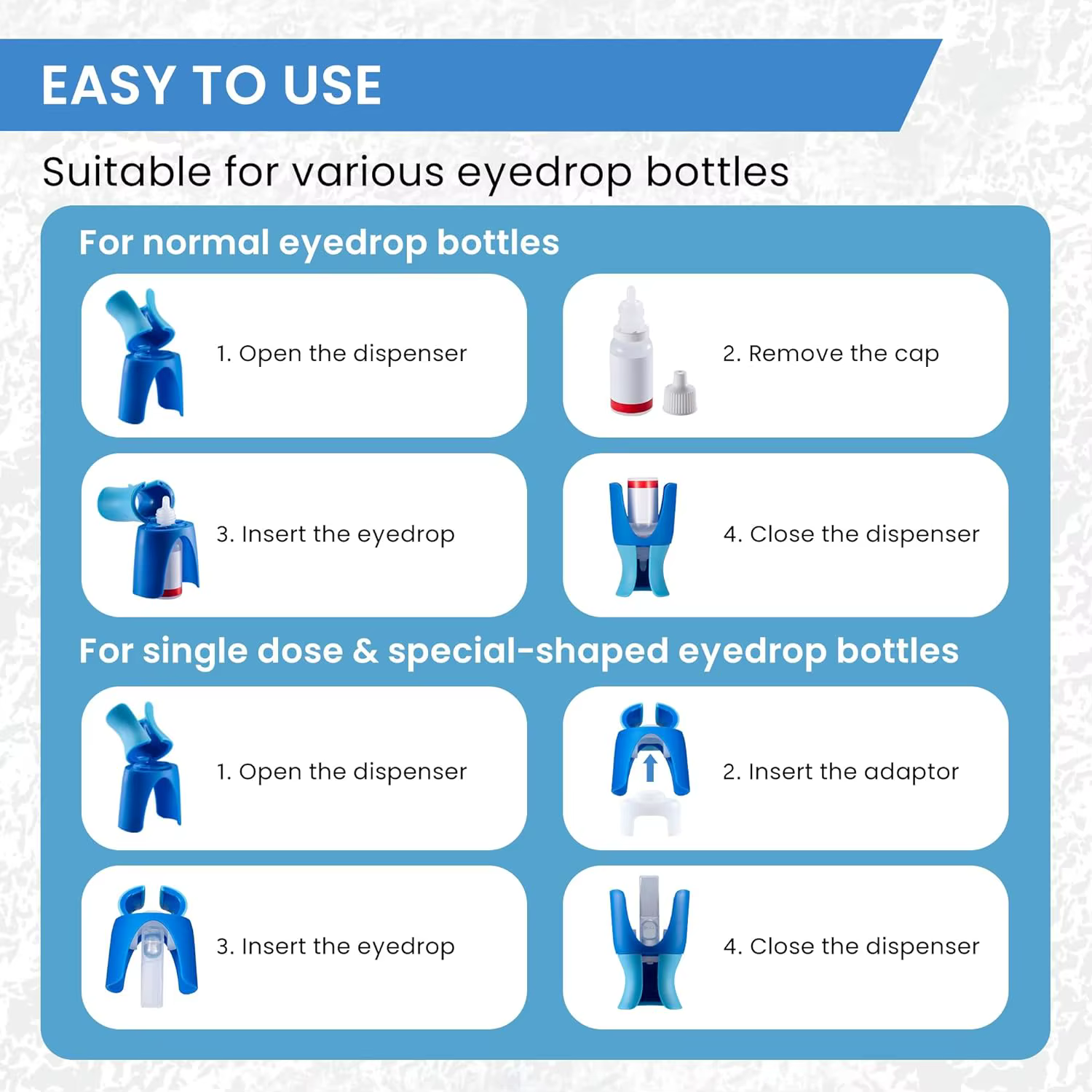 Porte-Gouttes pour les Yeux, Réutilisable, Bouteille, Aide, Pommades, Dispositif, Guide, Aide, Applicateur, Outil de Soins