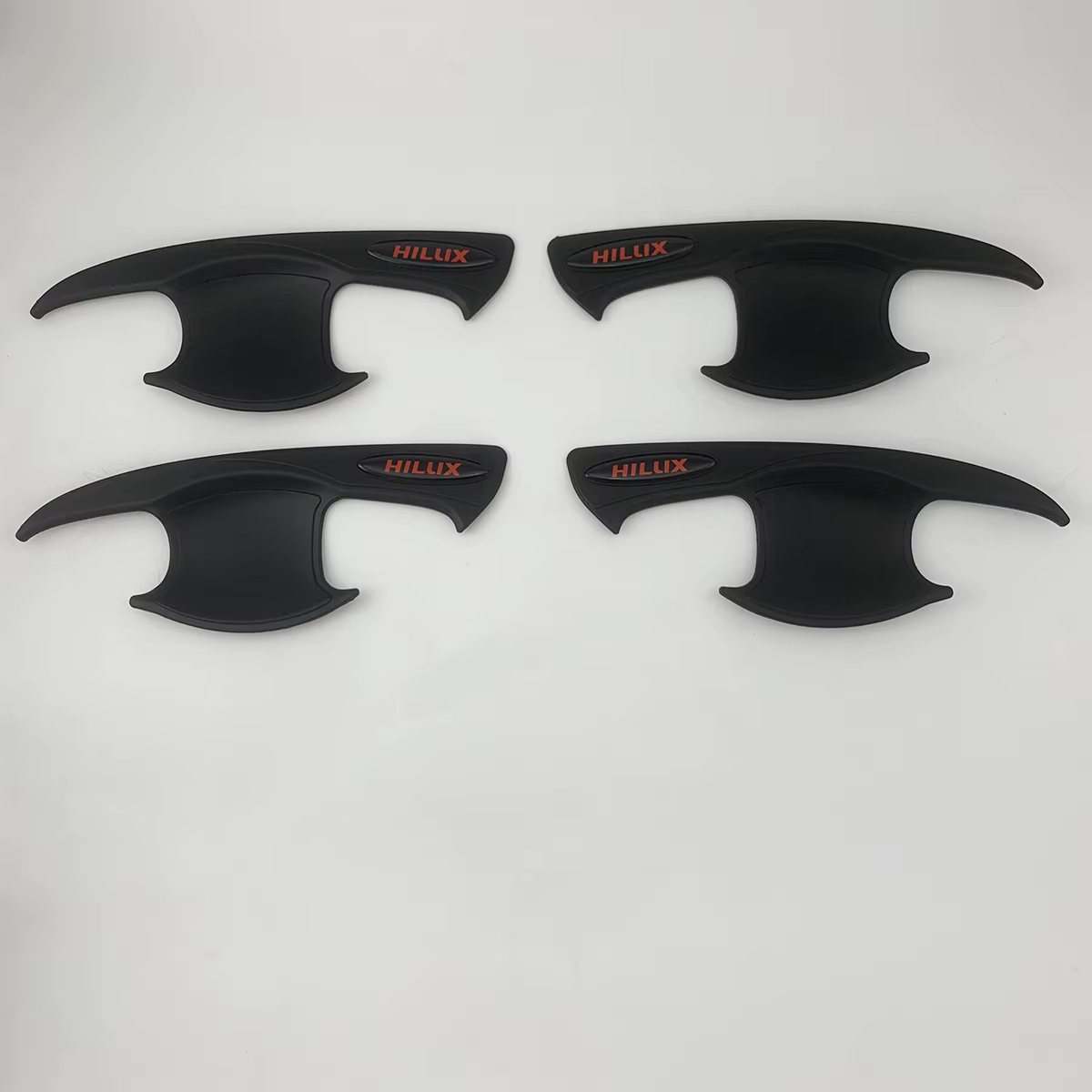Poignée de porte noire pour Toyota Hilux Revo Fortuner, couvercle de bol, style de pâte de garniture, accessoires de voiture, 2015, 2016, 2017, 2018, 2019, 2020, 256