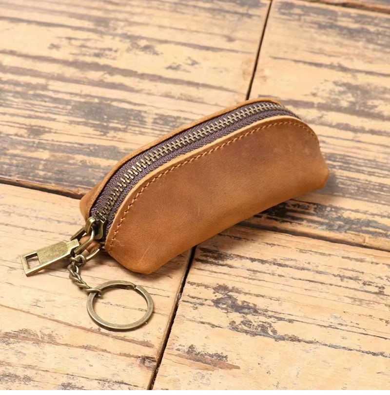 Porte-monnaie vintage avec fermeture éclair