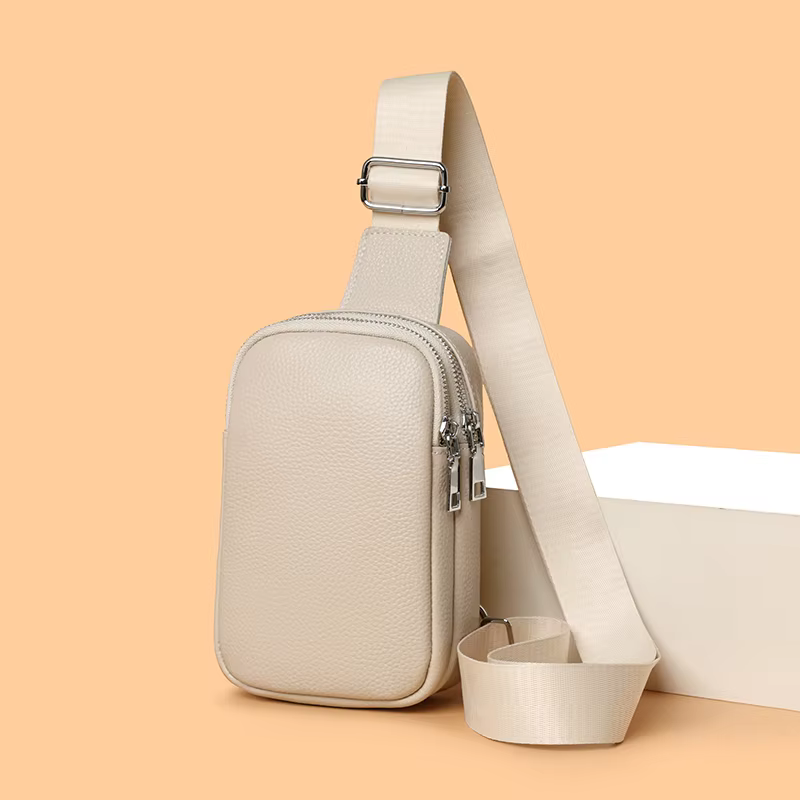 Sac à bandoulière de luxe en cuir véritable pour hommes