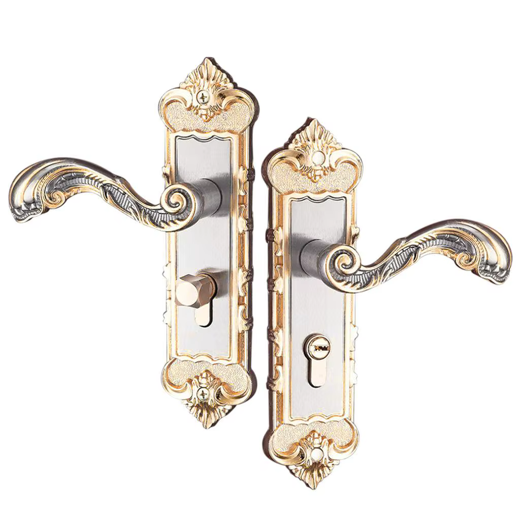 Poignée de porte à levier d'entrée [avec trois clés] pour bureau ou porte d'entrée # 6