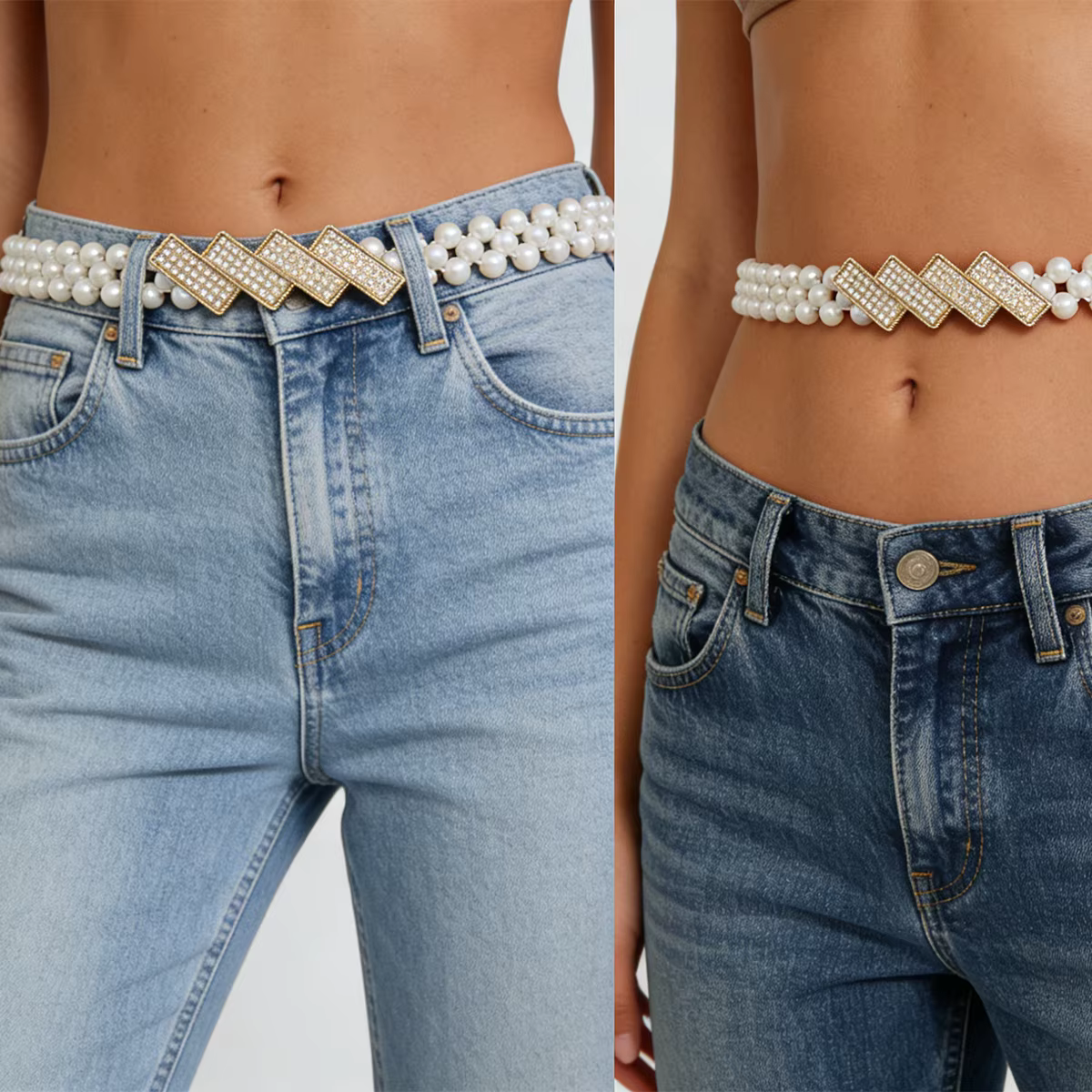Ceintures de taille en perles élégantes et luxueuses pour femmes